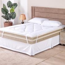 Pillow Top Soft Casal Hipercal 200 Fios Pantografado 01 Peça 100% Poliéster - Branco Pillow Top Soft Casal Hipercal 200 Fios Pantografado 01 Peça 100% Poliéster - Branco