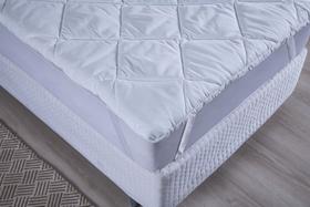 Pillow top solteiro protetor de colchão micropercal 400 fios branco