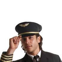 Pilot Hat Dress Up America Black Airline Captain para crianças/adultos