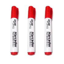 Piloto Para Quadro Branco Marcador Pincel Cor Azul Preta E Vermelha Kit Caixa 12 Unidades Leo E Leo