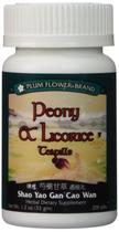 Pílulas de chá, flor de ameixa, peônia e alcaçuz, 200 quilates, Shao Yao Gan Cao