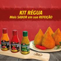 Pimenta Bahia Premium Carolina Reaper Mais Forte do Mundo na Escala Scoville Ervas Finas e Tradicional Kit Régua 3 Molhos 80ml