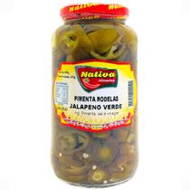 Pimenta Jalapeño Verde em Rodelas 880g Nativa em Conserva