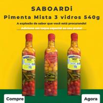 Pimenta Mista Kit Com 3 vidros 540g Pimenta Mista Kit Com 3 vidros 540g