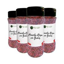 Pimenta Rosa Em Grãos Importado Kit 4 Pote Com Dosador 30G