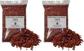 Pimentões Vermelhos em Saco a Granel de 1 Libra - Selado a Quente para Manter a Frescura - Tempero Especiaria Triturado e Desidratado (Pacote com 2) Pimentões Vermelhos em Saco a Granel de 1 Libra - Selado a Quente para Manter a Frescura - Tempero Especiaria Triturado e Desidratado (Pacote com 2)