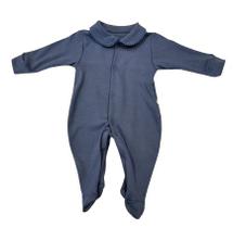 Pimpão gola bebê com Grelot em Algodão Egípcio - Azul Jeans - Corujitos