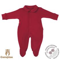 Pimpão gola bebê com Grelot em Algodão Egípcio - Vermelho - Corujitos