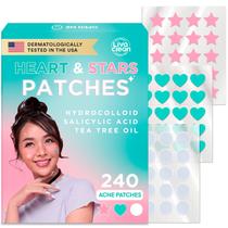 Pimple Patch LivaClean 240 Heart & Star com ácido salicílico