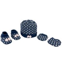 Pimpolho Kit Gorro Luva Sapato Recem Nascido Marinho Pimpolho Kit Gorro Luva Sapato Recem Nascido Marinho