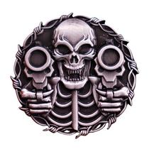 Pin Broche Botton Caveira Esqueleto Crânio Moto Rock Metal