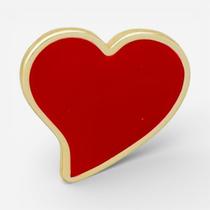 Pin Coração Amor Ouro Resinado