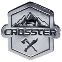 Pin Crosster Prata Em Metal Esmaltado Com Fecho Em Silicone