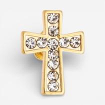 Pin Cruz Ouro Strass Pin Cruz Ouro Strass