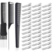 Pin Curl Clips IKOCO Hairdressing Double Pin, 50 unidades com pente Pin Curl Clips IKOCO Hairdressing Double Pin, 50 unidades com pente