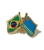 Pin Da Bandeira Do Brasil X Aruba