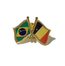 Pin Da Bandeira Do Brasil X Bélgica - Mundo Das Bandeiras