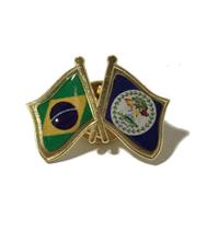 Pin Da Bandeira Do Brasil X Belize