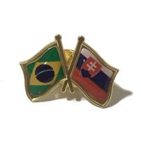 Pin Da Bandeira Do Brasil X Eslováquia