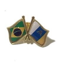 Pin Da Bandeira Do Brasil X Ilhas Canárias