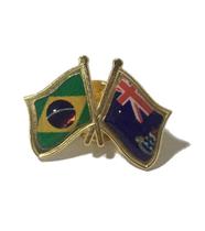 Pin Da Bandeira Do Brasil X Ilhas Cayman