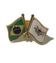 Pin Da Bandeira Do Brasil X Ilhas Virgens Americanas