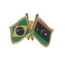 Pin Da Bandeira Do Brasil X Líbia - Mundo Das Bandeiras