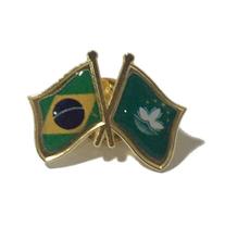 Pin Da Bandeira Do Brasil X Macau - Mundo Das Bandeiras