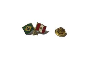 Pin da bandeira do Brasil x Perú