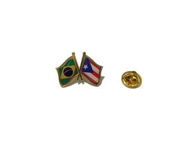 Pin Da Bandeira Do Brasil X Porto Rico