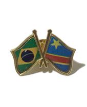 Pin Da Bandeira Do Brasil X República Democrática Do Congo