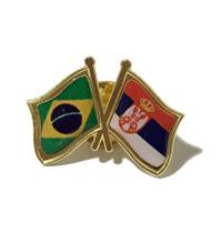 Pin Da Bandeira Do Brasil X Sérvia