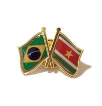 Pin Da Bandeira Do Brasil X Suriname