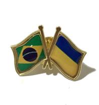 Pin Da Bandeira Do Brasil X Ucrânia