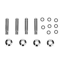 Pin de fechadura de porta de carro Acouto ABS Chrome Silver 8 unidades