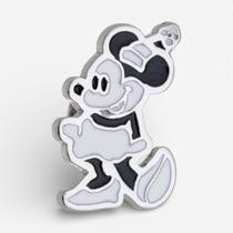Pin Preto E Branco Minnie Prata Resinado Pin Preto E Branco Minnie Prata Resinado