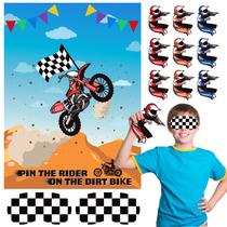 Pin The Rider on The Motocross Party Game ASTARON com 30 adesivos Pin The Rider on The Motocross Party Game ASTARON com 30 adesivos