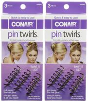 Pin Twirls Conair Pin Twirls Firm Hold Pinos de metal de 3 quilates, pacote com 2 Pin Twirls Conair Pin Twirls Firm Hold Pinos de metal de 3 quilates, pacote com 2