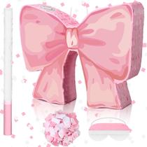 Piñata Feifeiya Coquette Pink Bow Pink Girls Party com acessórios Piñata Feifeiya Coquette Pink Bow Pink Girls Party com acessórios