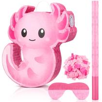 Piñata Leyndo Pink Axolotl para decoração de festa de aniversário Piñata Leyndo Pink Axolotl para decoração de festa de aniversário