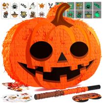 Pinata MUWOOB Halloween Pumpkin com 100 tatuagens para crianças