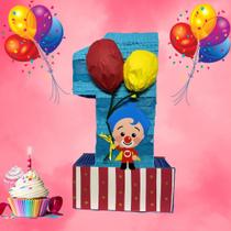 Piñata Número Um Menino Aniversário Cartolina Resistente 61x36x13cm Piñata Número Um Menino Aniversário Cartolina Resistente 61x36x13cm