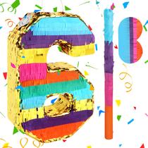 Pinata Rainbow Number 6 Hxezoc para festa de 6 anos Pinata Rainbow Number 6 Hxezoc para festa de 6 anos