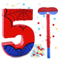 Pinata RUISUER Spider Number 5, 40 cm com bastão, confete de olhos vendados