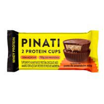 Pinati 2 Protein Cups Whey Protein 10g de Proteína com Recheio de Pasta de Amendoim 42g
