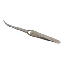 Pinça Aço Inixidável Cílios Volume Russo Curva 11,8cm Prata