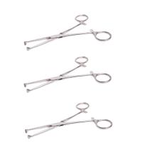 Pinca Allis 15Cm Inox 5X6 Dentes Tecidos E Inino Kit 3 Pinca Allis 15Cm Inox 5X6 Dentes Tecidos E Inino Kit 3