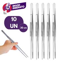 Pinça Culinária 30cm Precisão Profissional Multiuso Inox Gastronomia Chef Empratar Bartender Pinça Culinária 30cm Precisão Profissional Multiuso Inox Gastronomia Chef Empratar Bartender