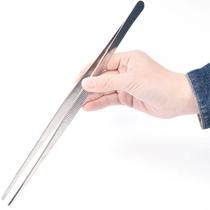 Pinça Culinária Profissional Aço Inoxidável Ponta Antiderrapante Ideal para Empratar Grelhar Servir Carnes Alimentos Delicados Cozinha Utensílio
