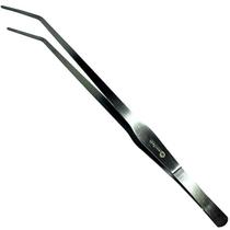 Pinça curva inox precisão 38cm culinária aquários maquetes